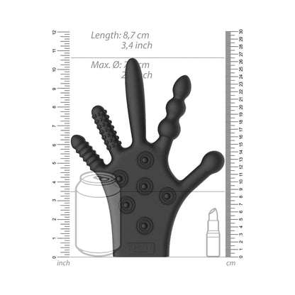 SHOTS - FIST IT SILICONE STIMULATION GLOVE BLACK