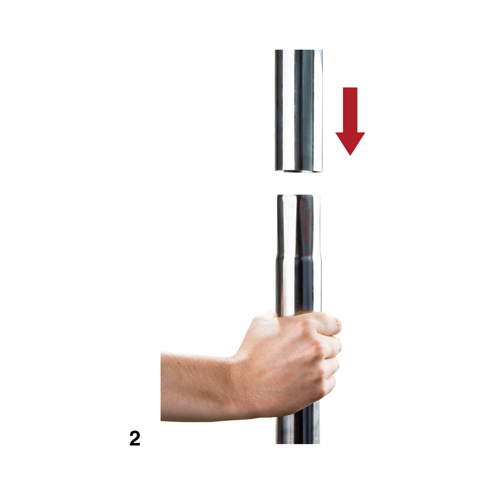 SHOTS - OUCH! FULLY ADJUSTABLE DANCE POLE SILVER