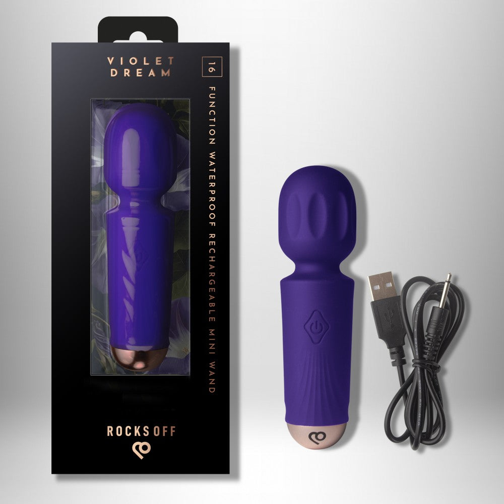 ROCKS-OFF - RECHARGEABLE MINI WAND - VIOLET DREAM