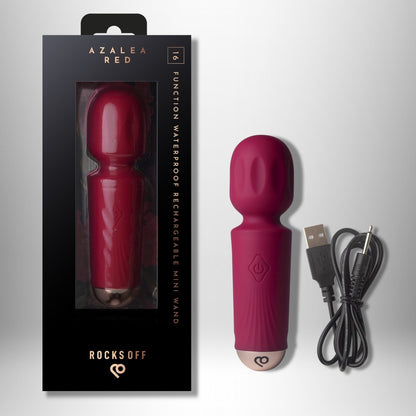 ROCKS-OFF - RECHARGEABLE MINI WAND - AZALEA RED