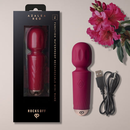 ROCKS-OFF - RECHARGEABLE MINI WAND - AZALEA RED