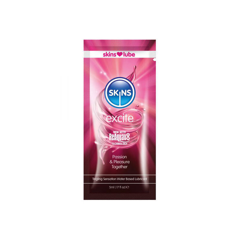 CREATIVE CONCEPTIONS - SKINS EXCITE LUBRICANTE ÍNTIMO CON EFECTO COSQUILLEO A BASE DE AGUA 5 ML