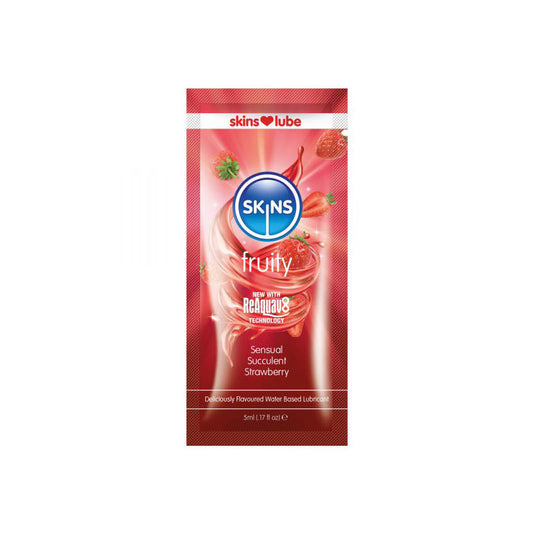 CONCEPCIONES CREATIVAS - LUBRICANTE ÍNTIMO CON BASE DE AGUA DE FRESA SKINS 5 ML
