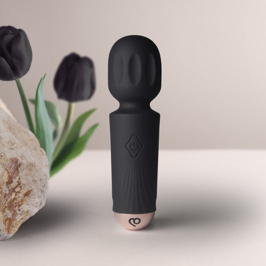 ROCKS-OFF - RECHARGEABLE MINI WAND - BLACK TULIP
