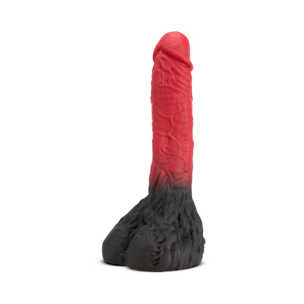 THE REALM LYCAN 10.5 IN. SILICONE LOCK ON FANTASY WEREWOLF DILDO RED