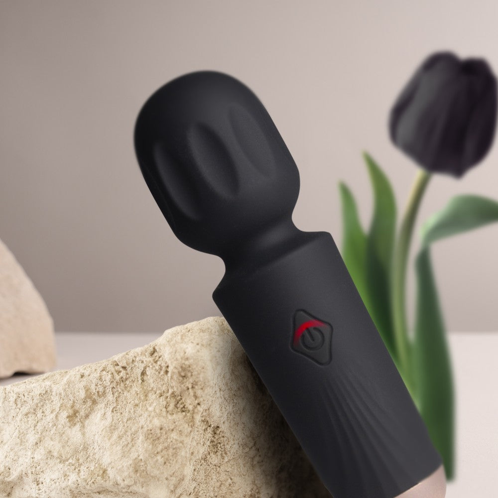 ROCKS-OFF - RECHARGEABLE MINI WAND - BLACK TULIP