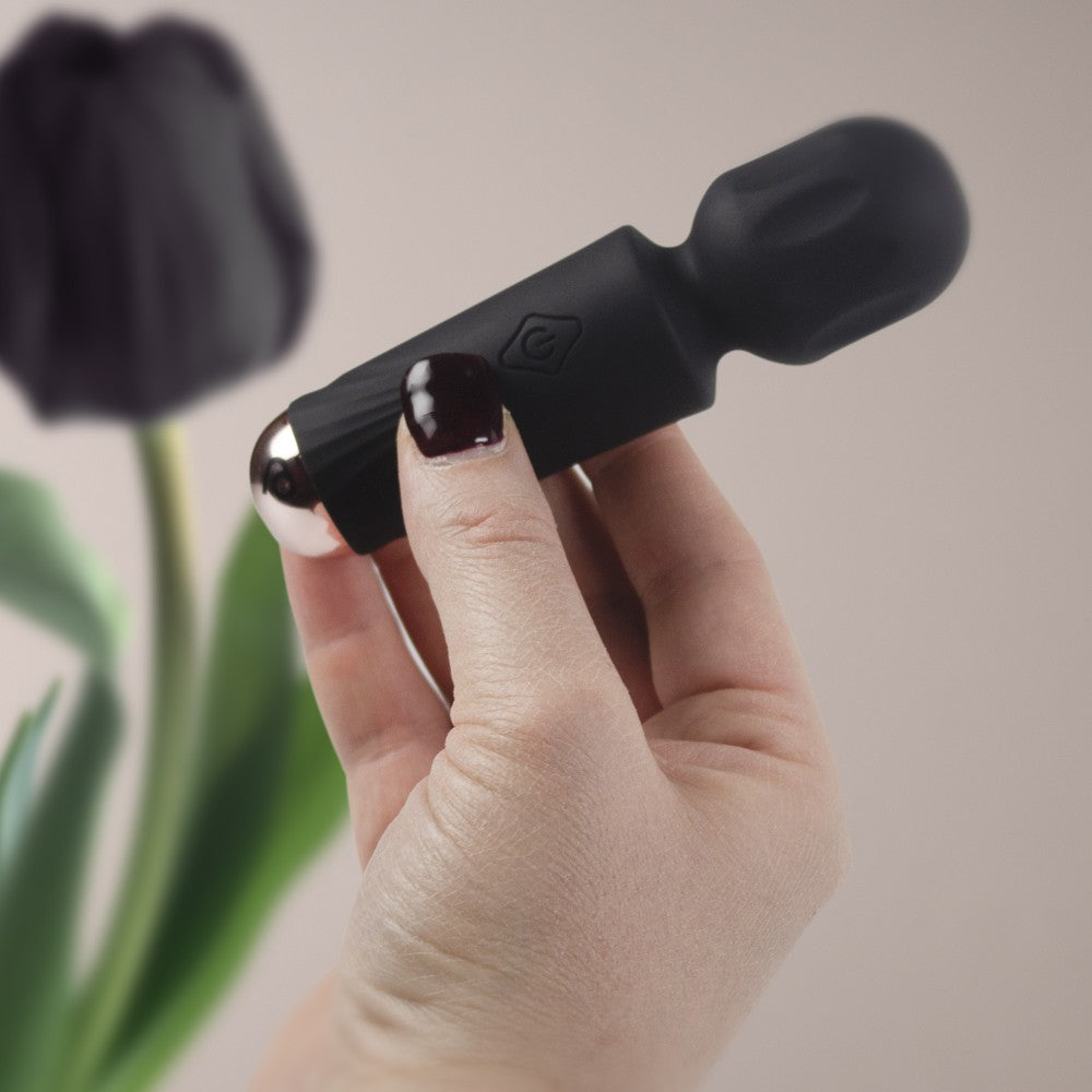 ROCKS-OFF - RECHARGEABLE MINI WAND - BLACK TULIP