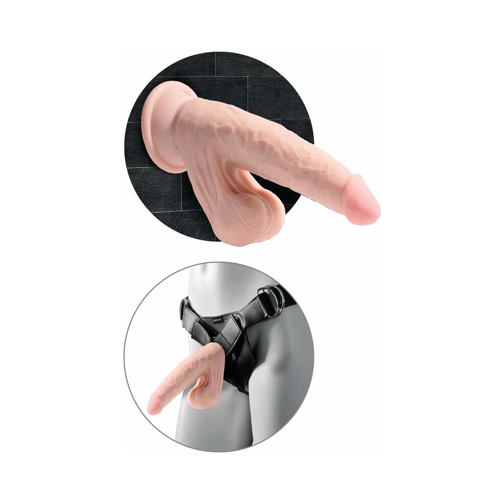 KING COCK - PLUS 3D DILDO SWINGING BALLS 12.7 CM
