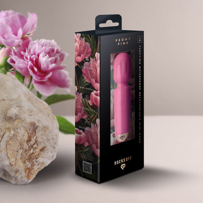 ROCKS-OFF - RECHARGEABLE MINI WAND - PEONY PINK
