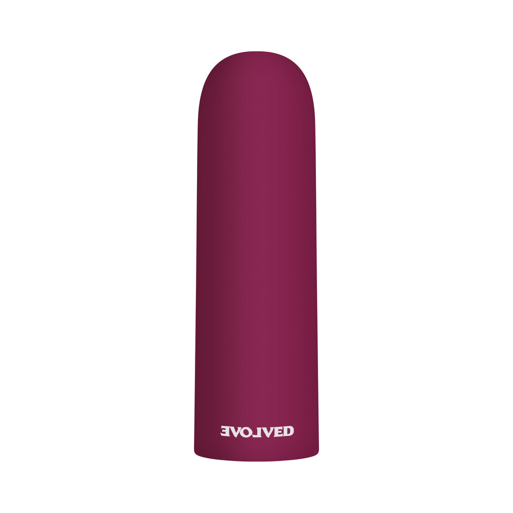 EVOLVED - VIBRADOR TIPO BALA RECARGABLE SÚPER GRUESO COLOR BORGOÑA
