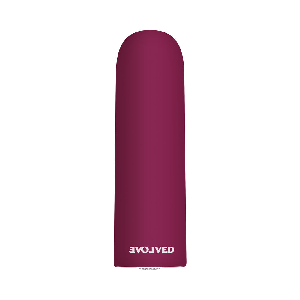 EVOLVED - VIBRADOR TIPO BALA RECARGABLE SÚPER GRUESO COLOR BORGOÑA