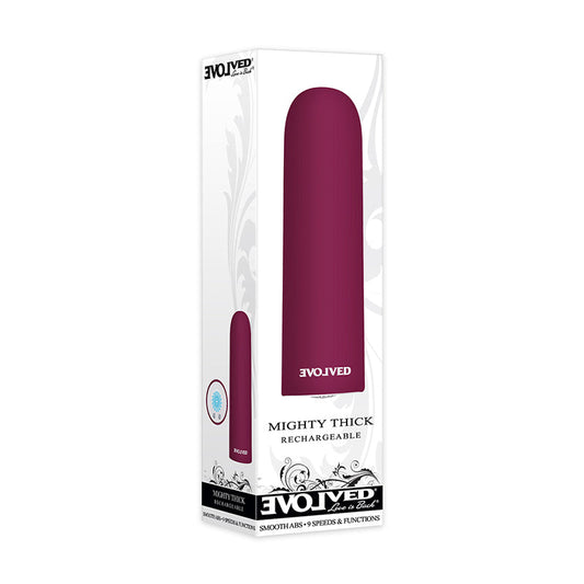 EVOLVED - VIBRADOR TIPO BALA RECARGABLE SÚPER GRUESO COLOR BORGOÑA