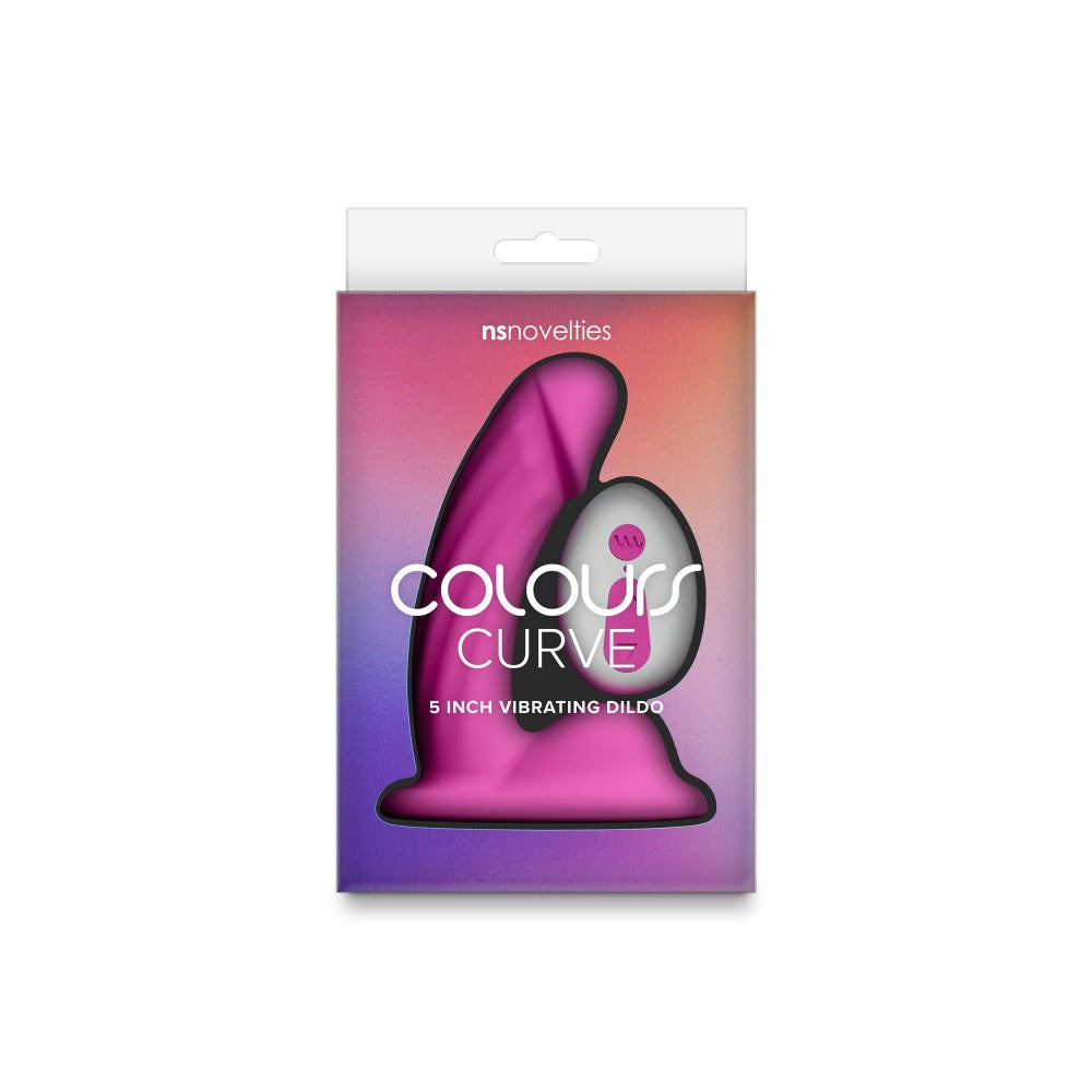 NS TOYS - COLOURS - CURVE - VIBRATING - 5" DILDO - PINK