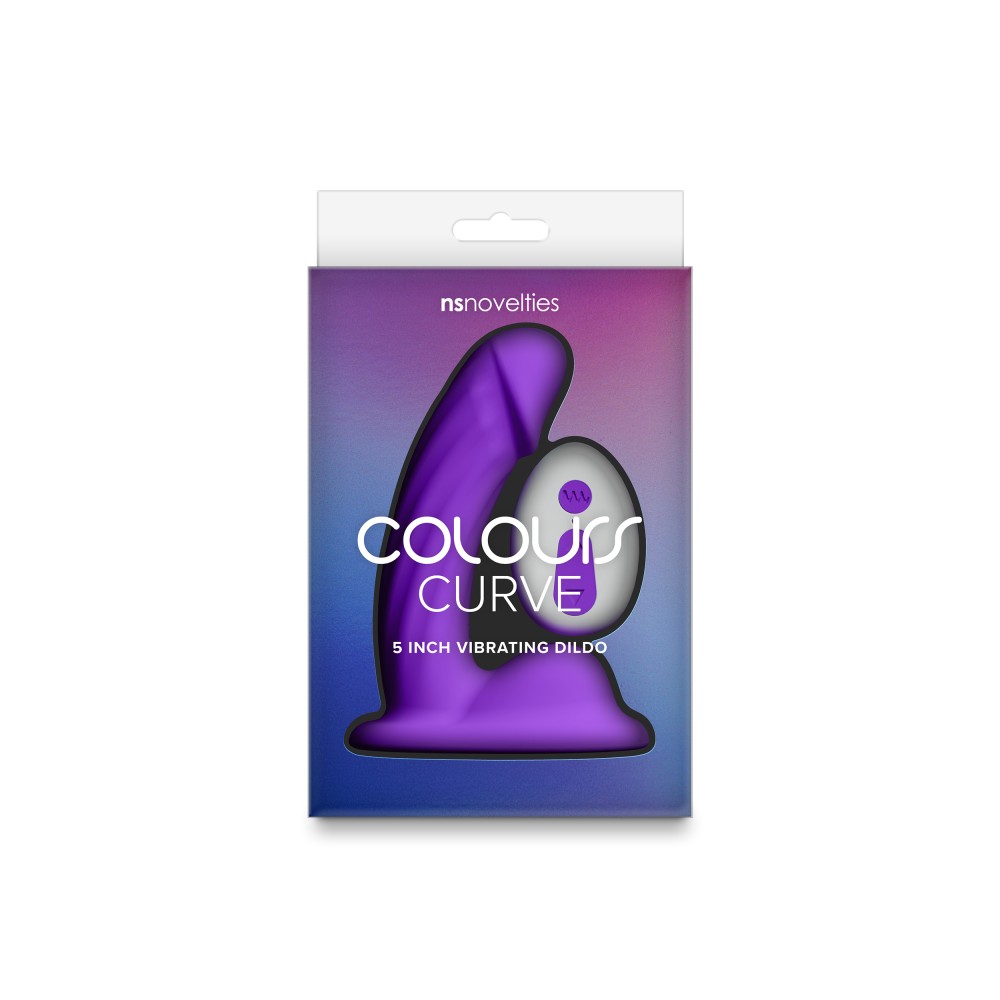 NS TOYS - COLOURS - CURVE - VIBRATING - 5" DILDO - PURPLE
