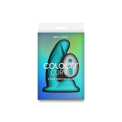 NS TOYS - COLOURS - CURVE - VIBRATING - 5" DILDO - TEAL
