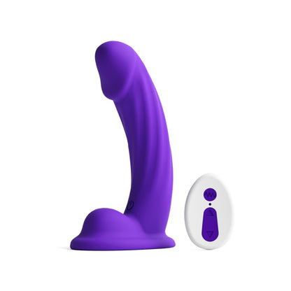 NS TOYS - COLOURS - CURVE - VIBRATING - 6" DILDO - PURPLE
