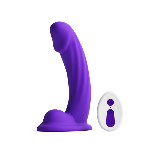 NS TOYS - COLOURS - CURVE - VIBRATING - 6" DILDO - PURPLE