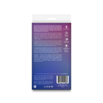 NS TOYS - COLOURS - CURVE - VIBRATING - 6" DILDO - PURPLE