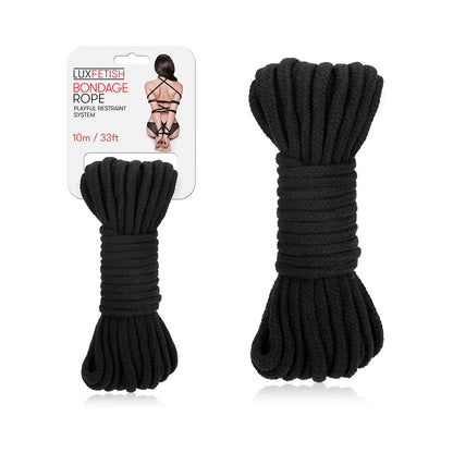 LUX FETISH BONDAGE ROPE 10 M / 33 FT. BLACK