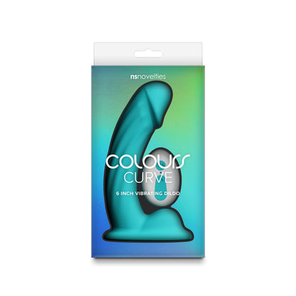 NS TOYS - COLOURS - CURVE - VIBRATING - 6" DILDO - TEAL