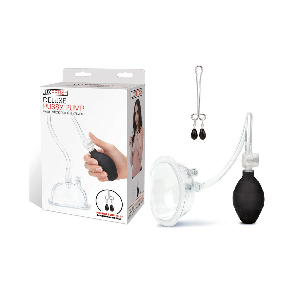 LUX FETISH DELUXE PUSSY PUMP WITH QUICK-RELEASE VALVES