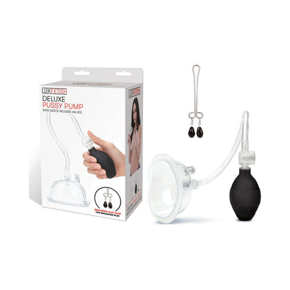 LUX FETISH DELUXE PUSSY PUMP WITH QUICK-RELEASE VALVES