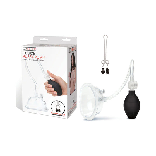 LUX FETISH DELUXE PUSSY PUMP WITH QUICK-RELEASE VALVES