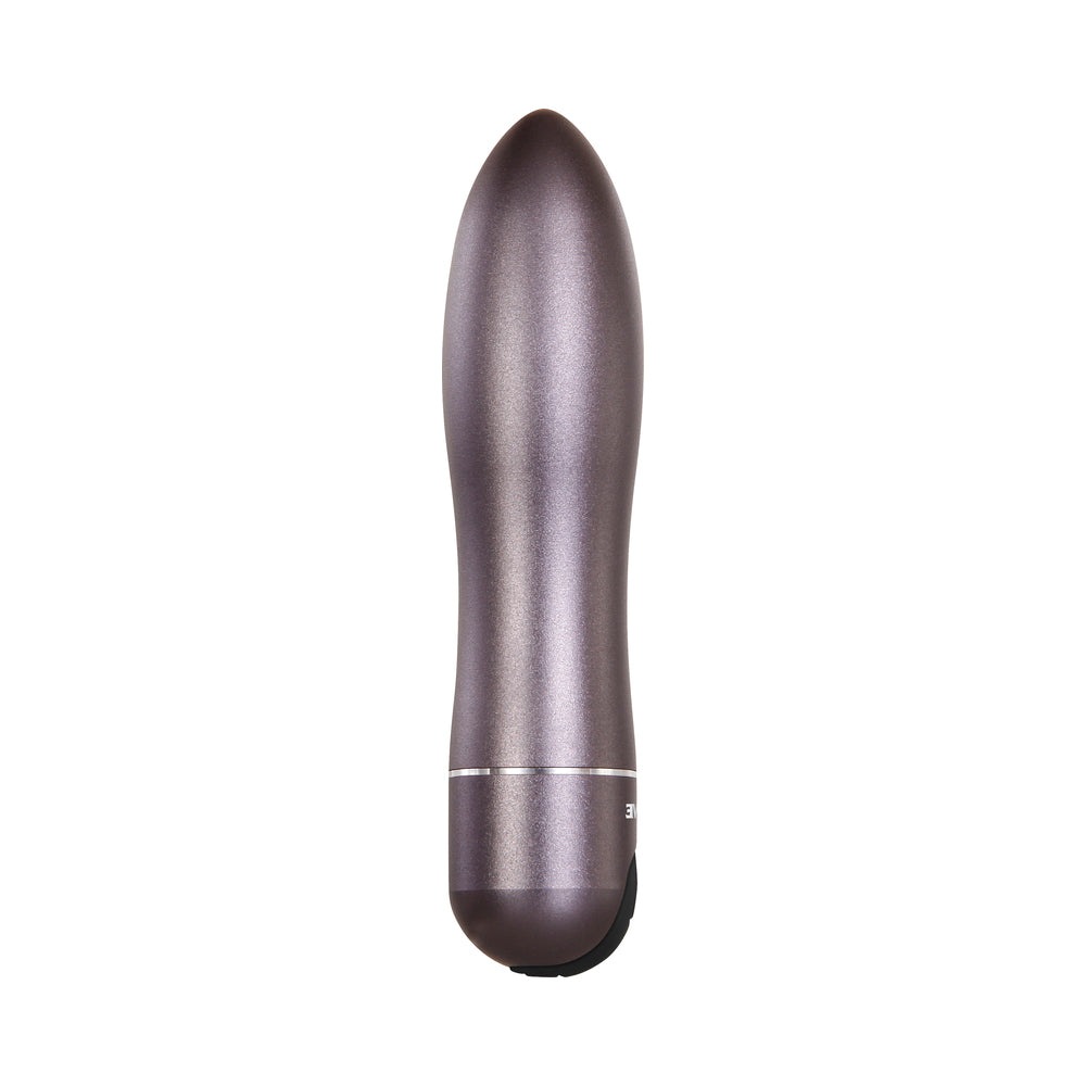 EVOLVED - TRAVEL-GASM RECHARGEABLE METAL BULLET VIBRATOR WITH CARRYING CASE GUNMETAL