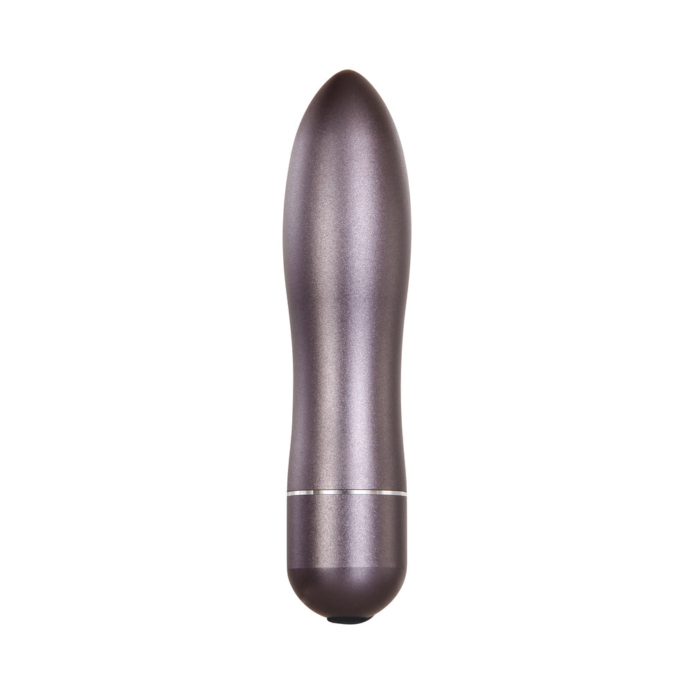 EVOLVED - TRAVEL-GASM RECHARGEABLE METAL BULLET VIBRATOR WITH CARRYING CASE GUNMETAL