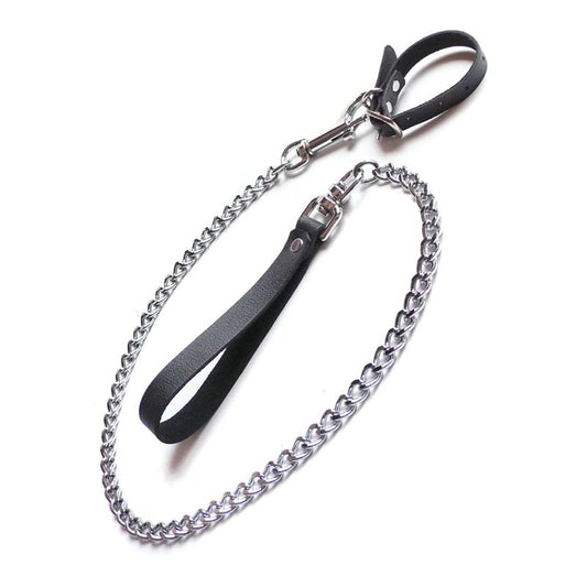 STOCKROOM - KINKLAB BUCKLING COCK RING AND CHAIN LEASH SET