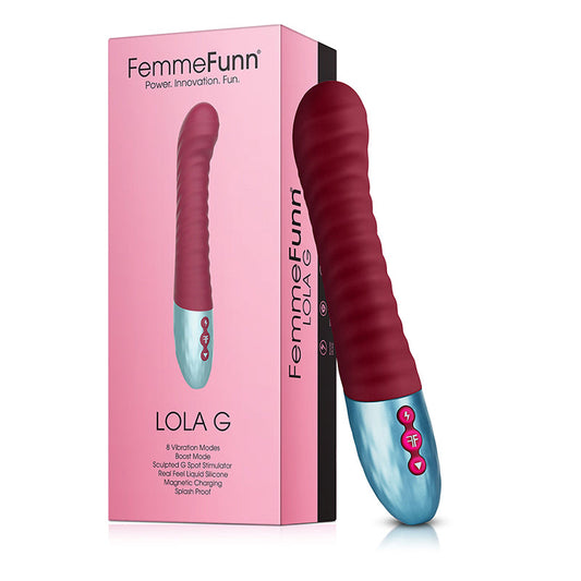 FEMMEFUNN LOLA G RECHARGEABLE SILICONE G-SPOT VIBRATOR MAROON