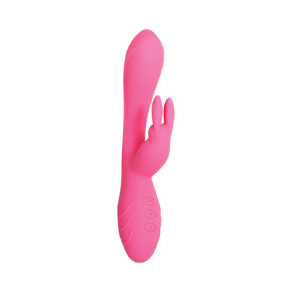 EVOLVED - BUNNY KISSES RECHARGEABLE SILICONE RABBIT VIBRATOR PINK