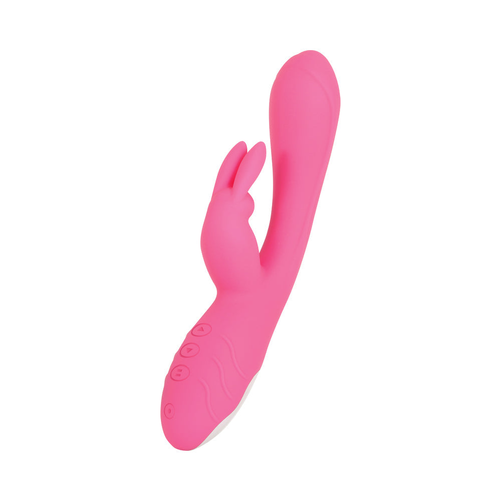 EVOLVED - BUNNY KISSES RECHARGEABLE SILICONE RABBIT VIBRATOR PINK