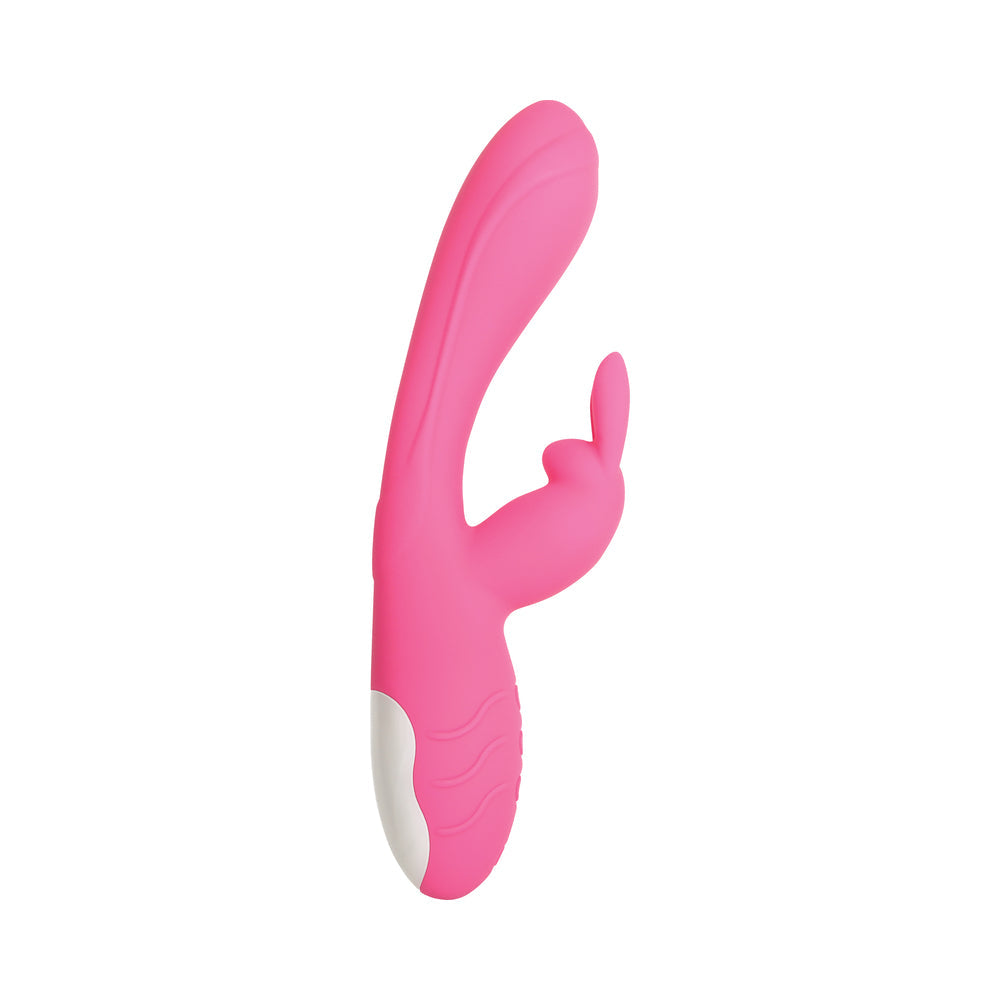 EVOLVED - BUNNY KISSES RECHARGEABLE SILICONE RABBIT VIBRATOR PINK