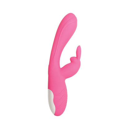 EVOLVED - BUNNY KISSES RECHARGEABLE SILICONE RABBIT VIBRATOR PINK