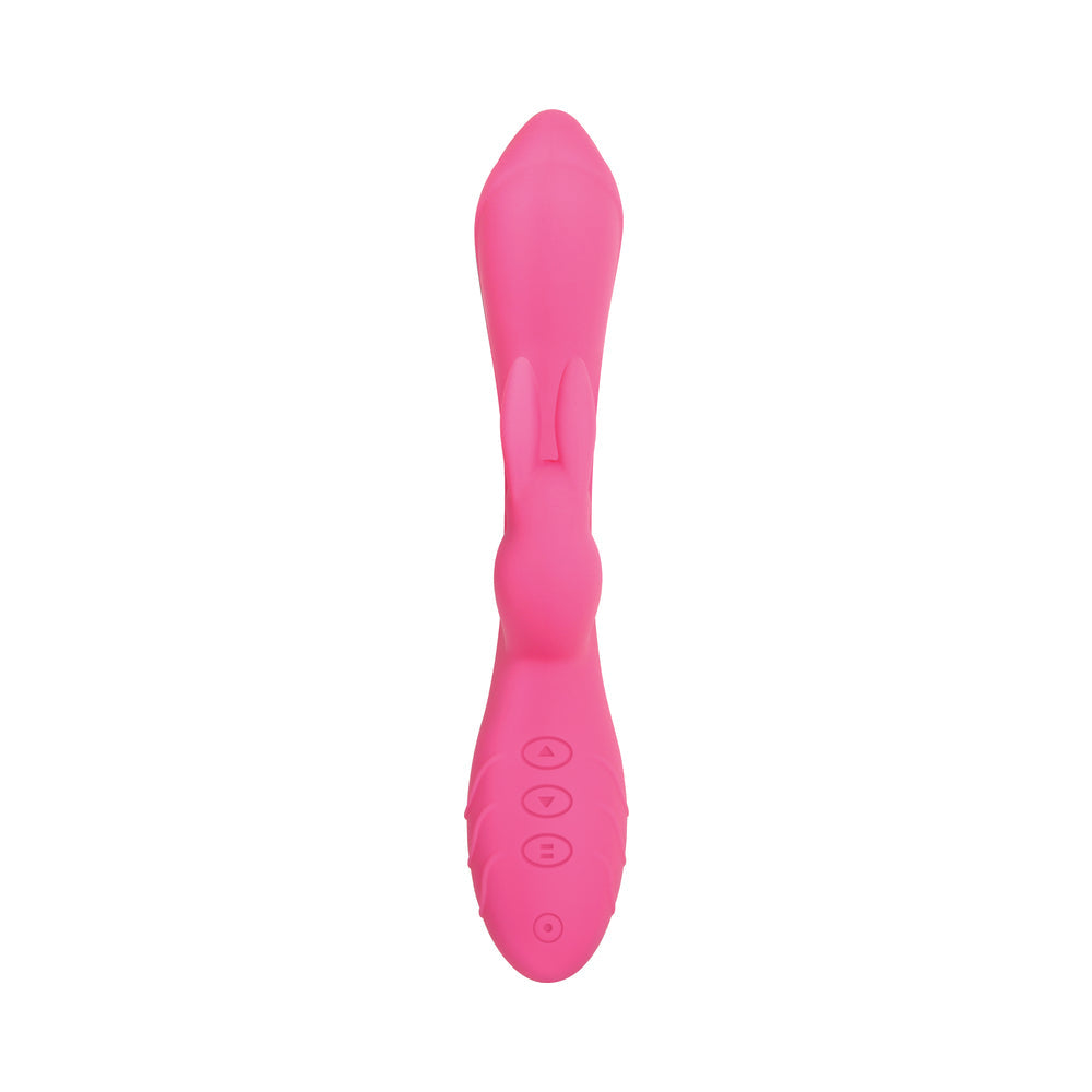 EVOLVED - BUNNY KISSES RECHARGEABLE SILICONE RABBIT VIBRATOR PINK