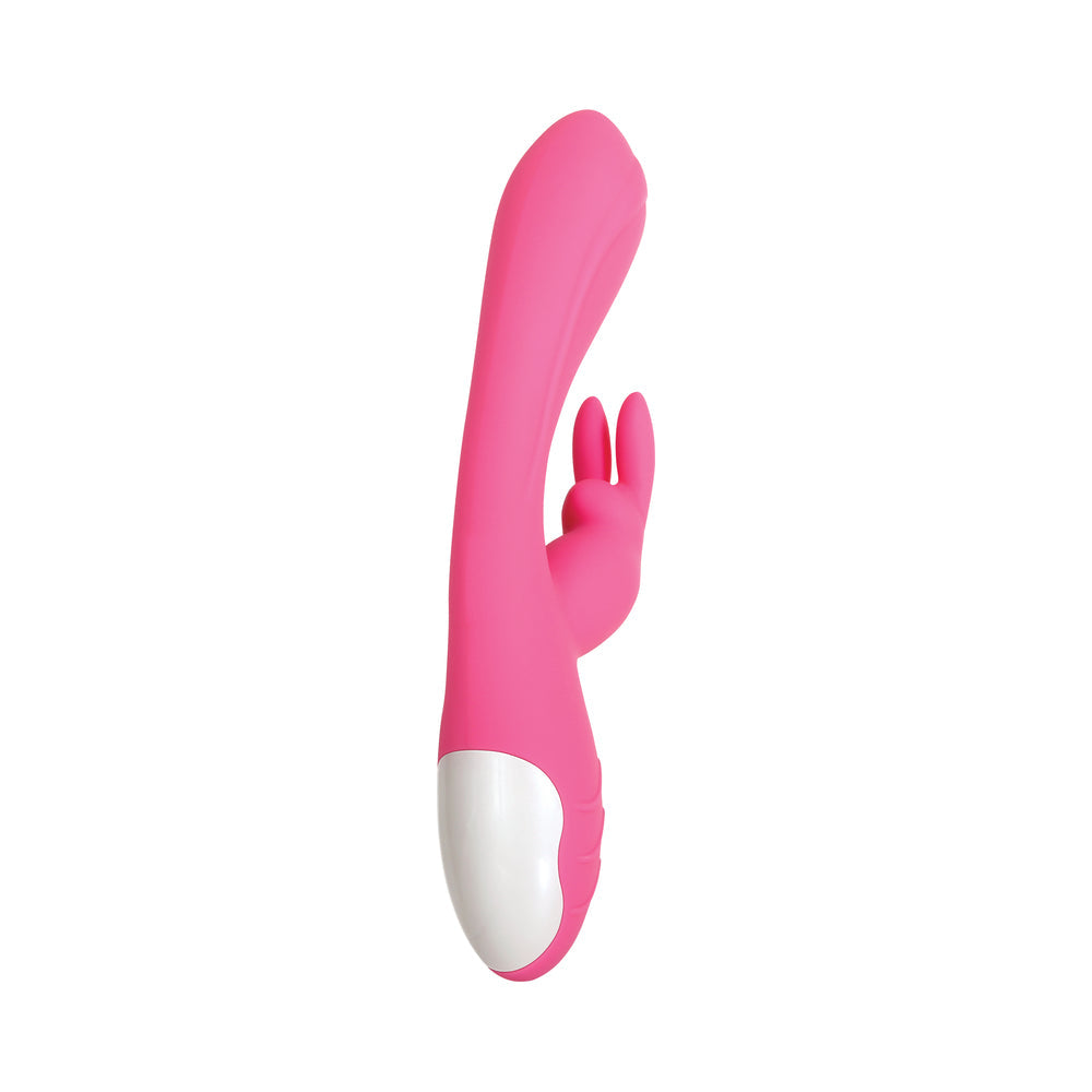 EVOLVED - BUNNY KISSES RECHARGEABLE SILICONE RABBIT VIBRATOR PINK
