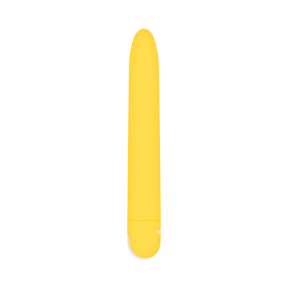 EVOLVED - SUNNY SENSATIONS RECHARGEABLE SILICONE SLI MLINE VIBRATOR YELLOW
