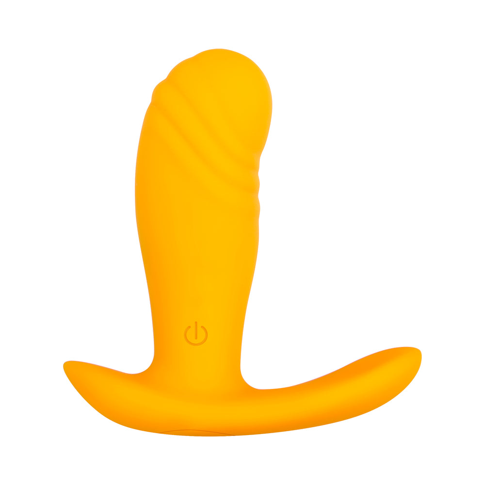EVOLVED - CREAMSICLE RECHARGEABLE REMOTE-CONTROLLED SILICONE G-SPOT AND PROSTATE MASSAGER ORANGE