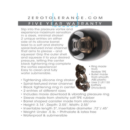 ZERO TOLERANCE STROKE TO GO OPEN-ENDED STROKER