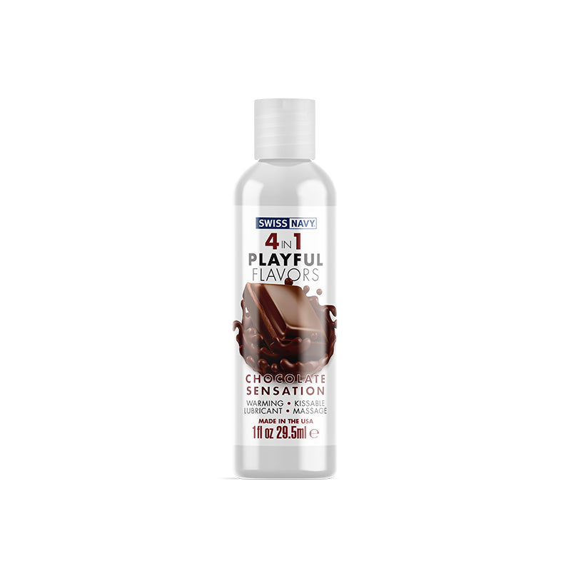 SWISS NAVY 4 IN 1 PLAYFUL FLAVORS CHOCOLATE SENSATION 1 OZ.