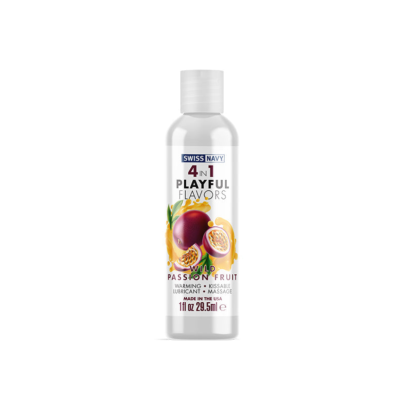SWISS NAVY 4 IN 1 PLAYFUL FLAVORS WILD PASSION FRUIT 1 OZ.