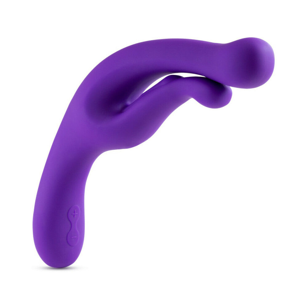 BLUSH - WELLNESS G WAVE RECHARGEABLE SILICONE DUAL STIMULATION VIBRATOR PURPLE