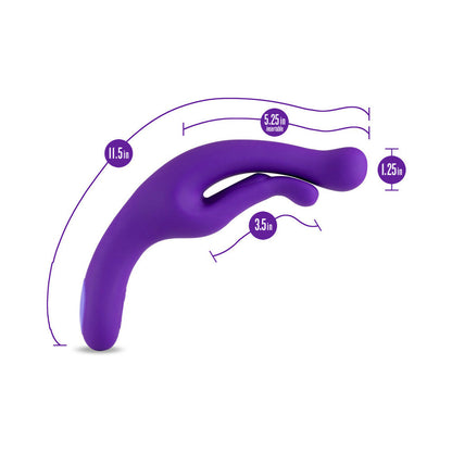 BLUSH - WELLNESS G WAVE RECHARGEABLE SILICONE DUAL STIMULATION VIBRATOR PURPLE