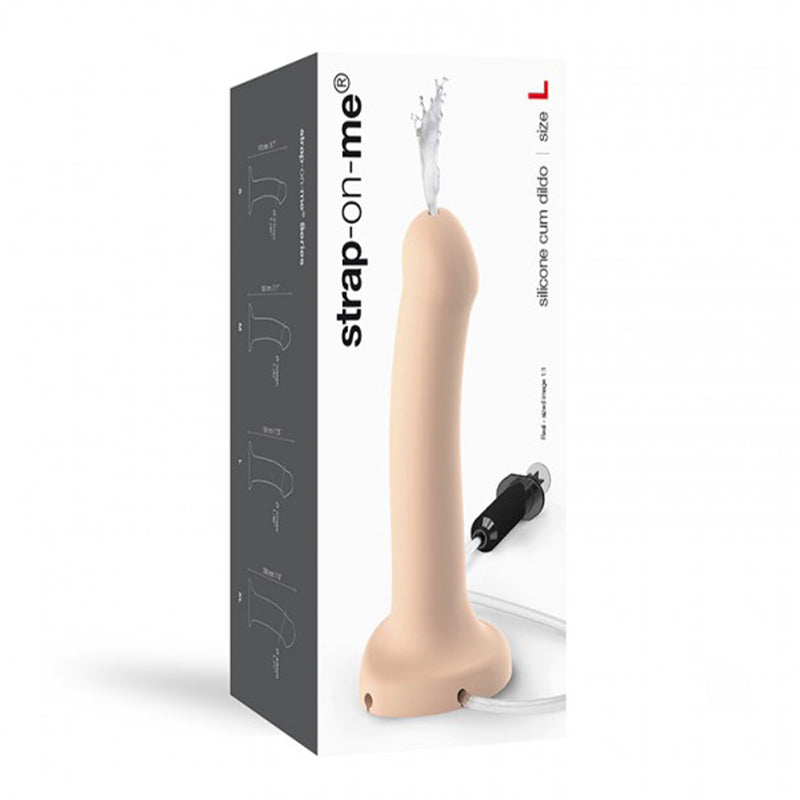 STRAP-ON-ME SILICONE CUM DILDO VANILLA LARGE (FLUID NOT INCLUDED)