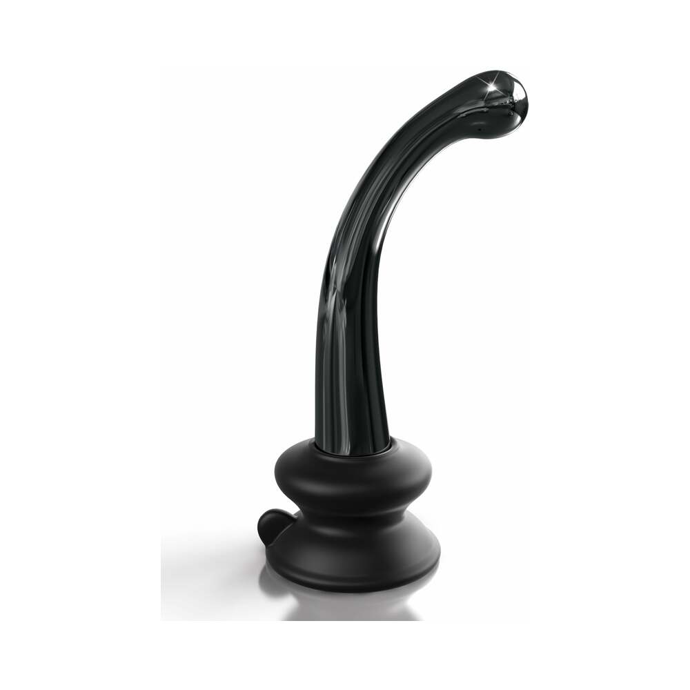 PIPEDREAM - ICICLES NO. 87 CURVED GLASS G-SPOT MASSAGER WITH SUCTION CUP BLACK