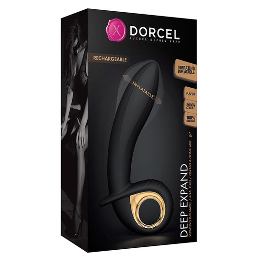 DORCEL DEEP EXPAND RECHARGEABLE SILICONE INFLATING VIBRATOR BLACK