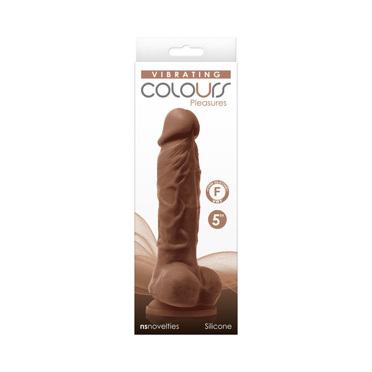 COLOURS PLEASURES 5 IN. VIBRATING DILDO BROWN