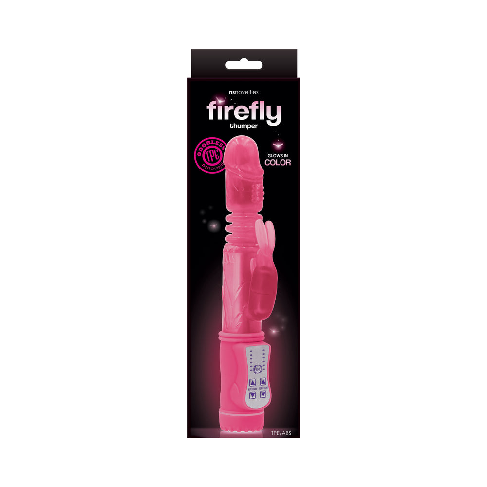 NS NOVELTIES - FIREFLY THUMPER THRUSTING RABBIT VIBRATOR PINK