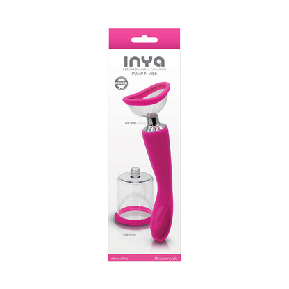 INYA PUMP N VIBE RECHARGEABLE DUAL-ENDED VIBRATOR & PUMP SET PINK
